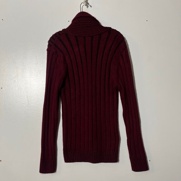 LCR Menswear Collection Cowl Neck Red Knit Pullover Sweater Women’s Size Large - Picture 4 of 7